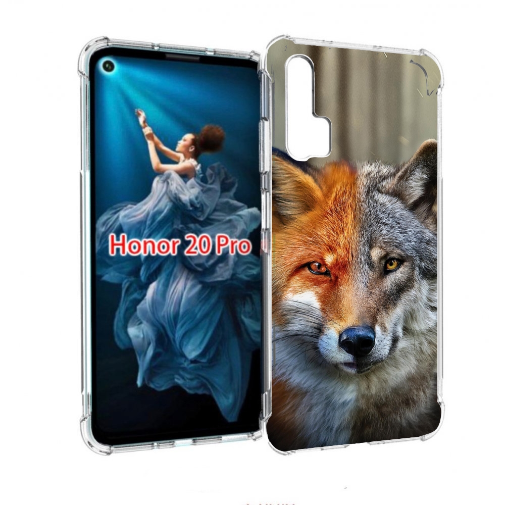 

Чехол бампер MyPads волк-лиса для Honor 20 Pro противоударный, Прозрачный, Tocco