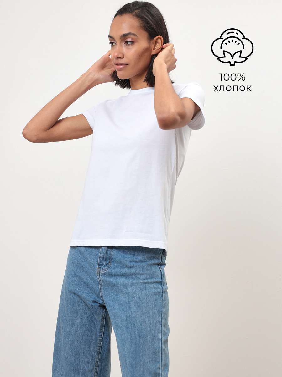 

Футболка женская KATHARINA KROSS 01-00006043 белая 48-50, Белый, 01-00006043