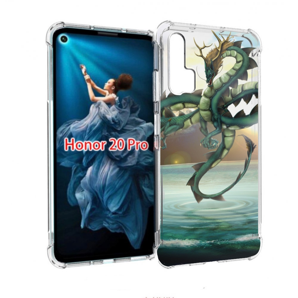 

Чехол бампер MyPads водяной-дракон для Honor 20 Pro противоударный, Прозрачный, Tocco