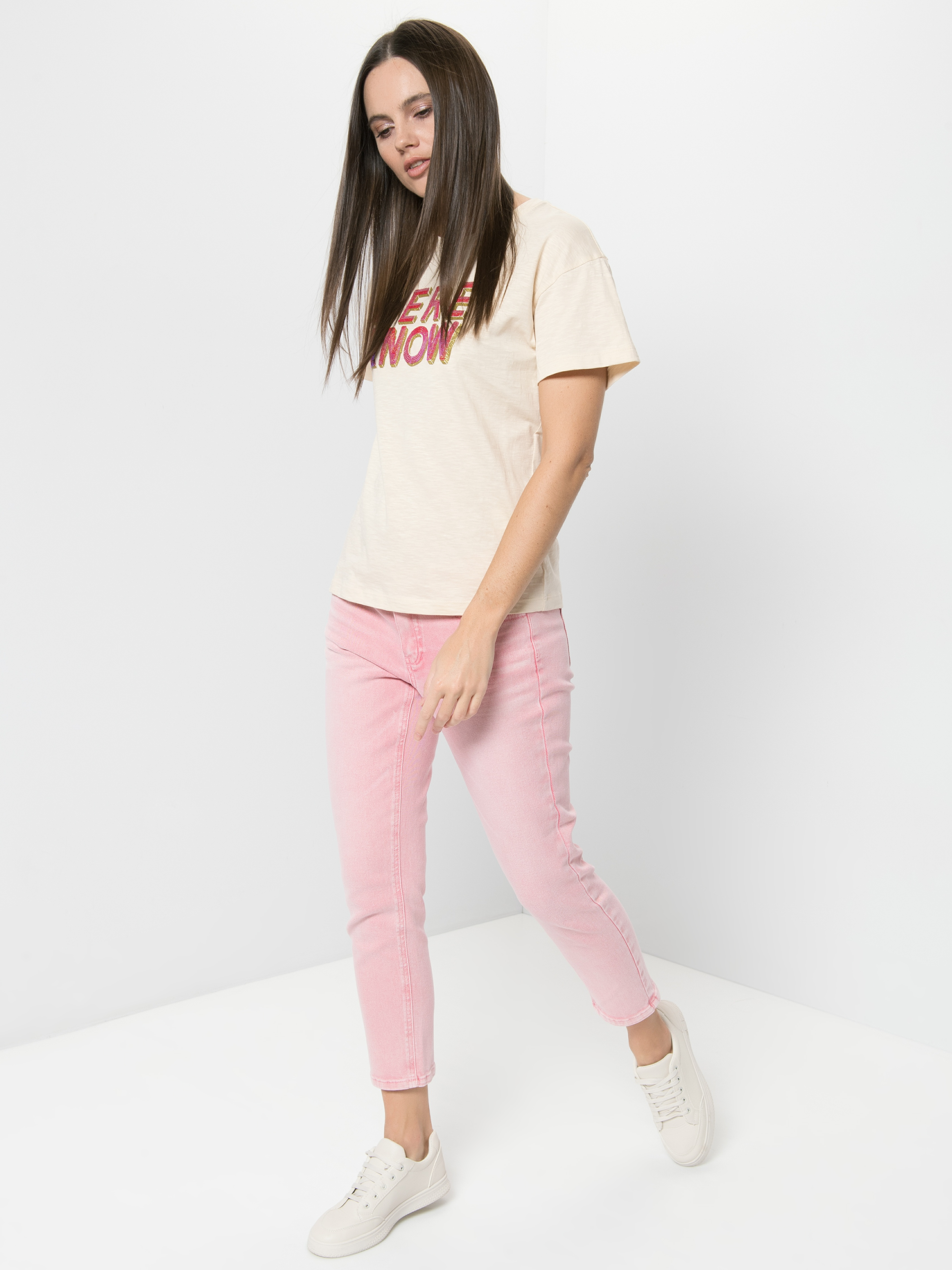 

Футболка женская TAIFUN by GERRY WEBER 171034-16202-9352 бежевая 46, 171034-16202-9352