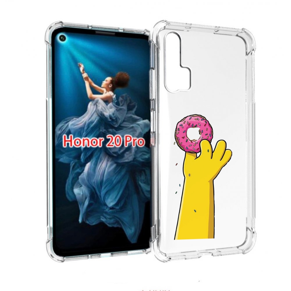 

Чехол бампер MyPads вкусный-пончик для Honor 20 Pro противоударный, Прозрачный, Tocco