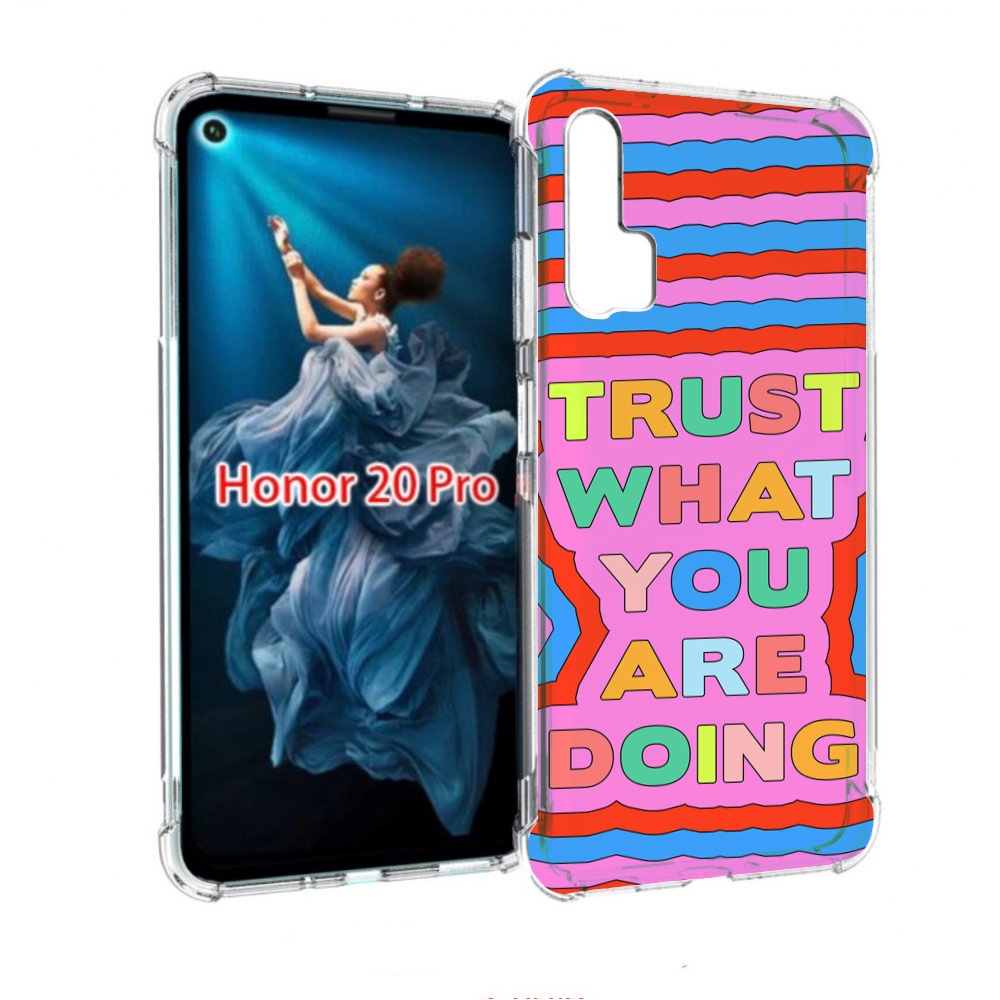 

Чехол бампер MyPads верь-в-то-что-ты-делаешь для Honor 20 Pro пр, Прозрачный, Tocco