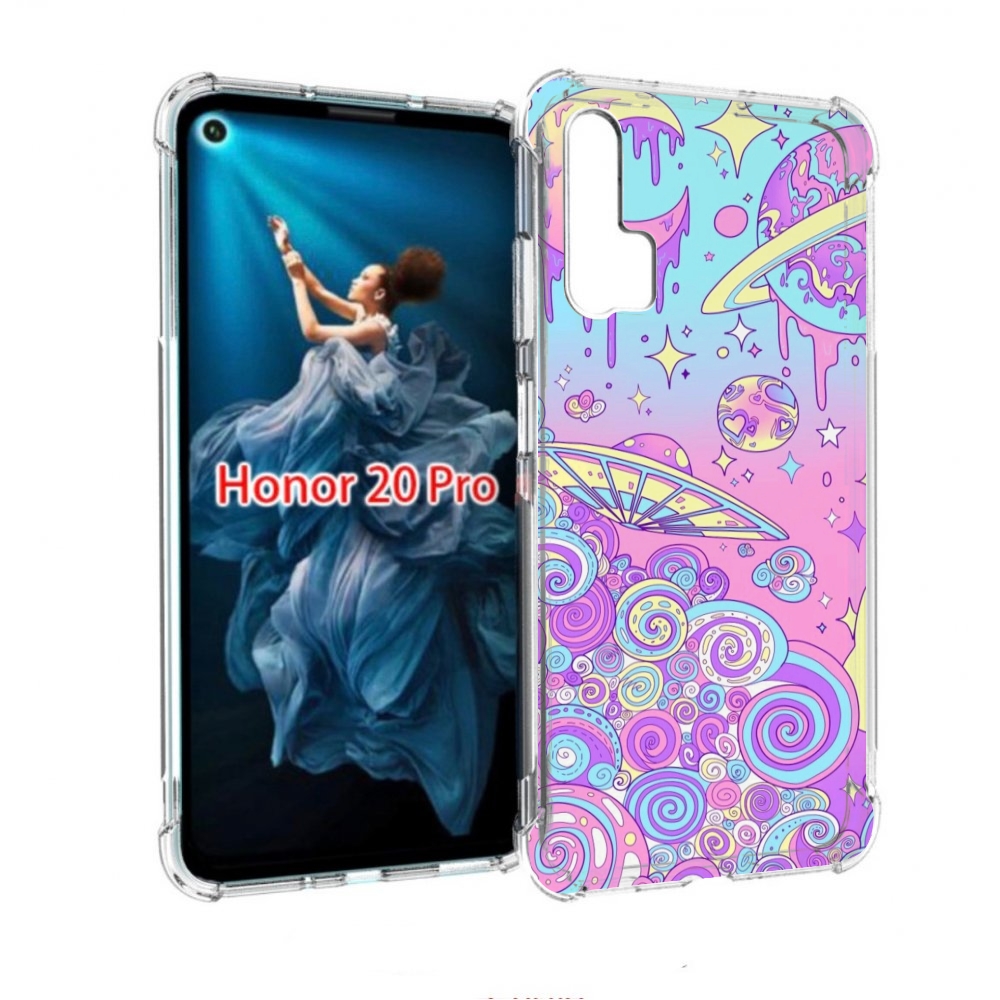 

Чехол бампер MyPads ванильные планеты для Honor 20 Pro противоуд, Прозрачный, Tocco