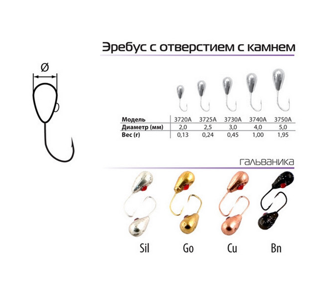 фото Spider мормышка w spider эребус с отверстием с камнем (размер 5; вес (гр) 1,95 / cu)