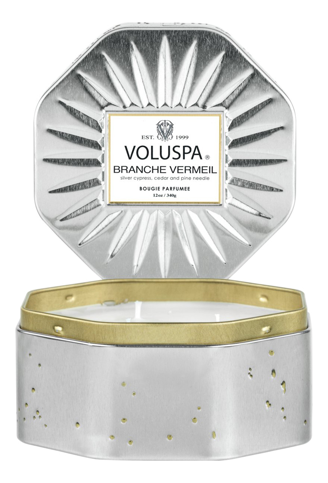фото Ароматическая свеча voluspa branche vermeil (ель и бальзам) 340г