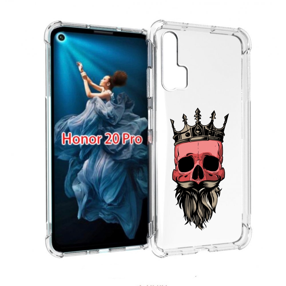 

Чехол бампер MyPads бородатый красный череп мужской для Honor 20, Прозрачный, Tocco
