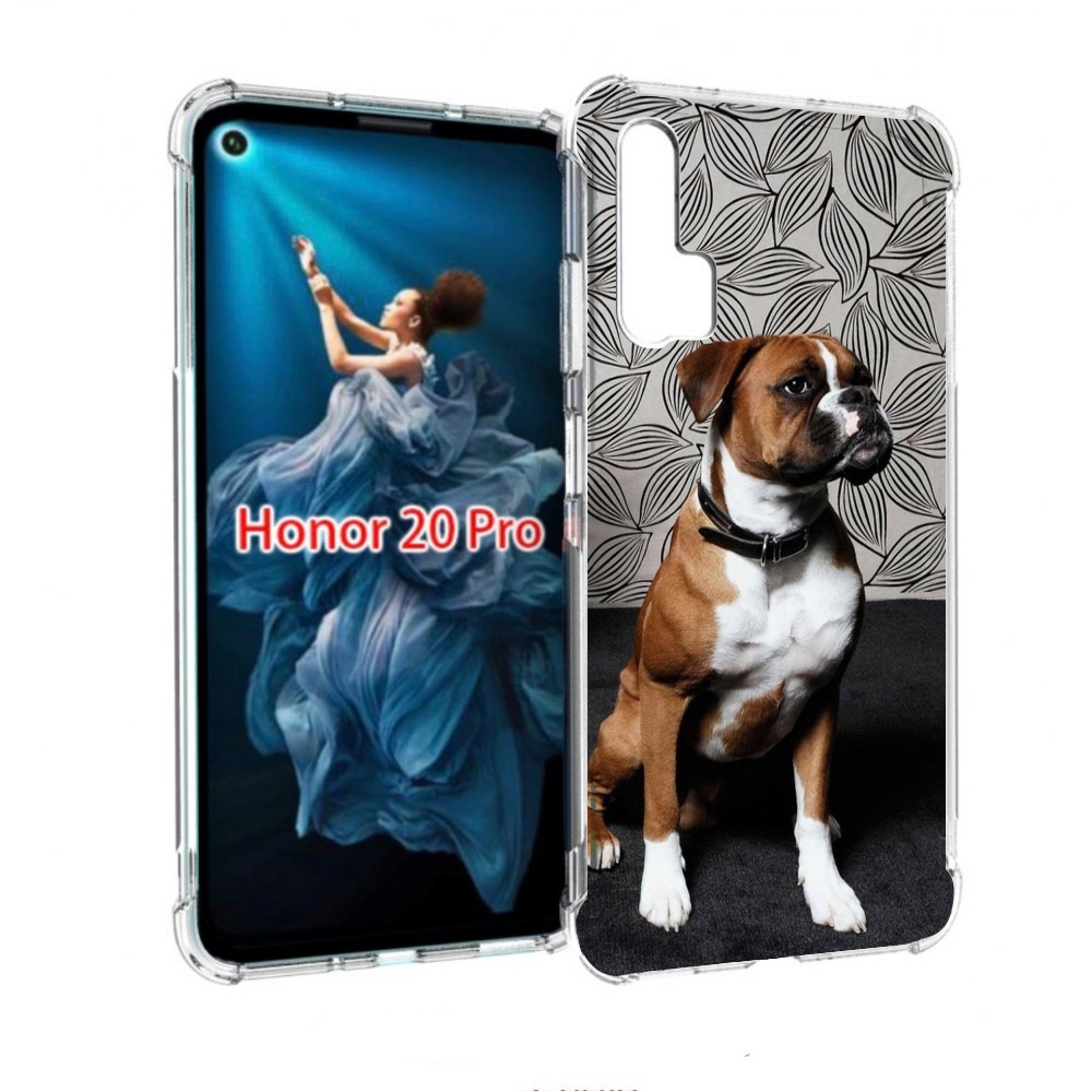 

Чехол бампер MyPads боксер собака для Honor 20 Pro противоударный, Прозрачный, Tocco