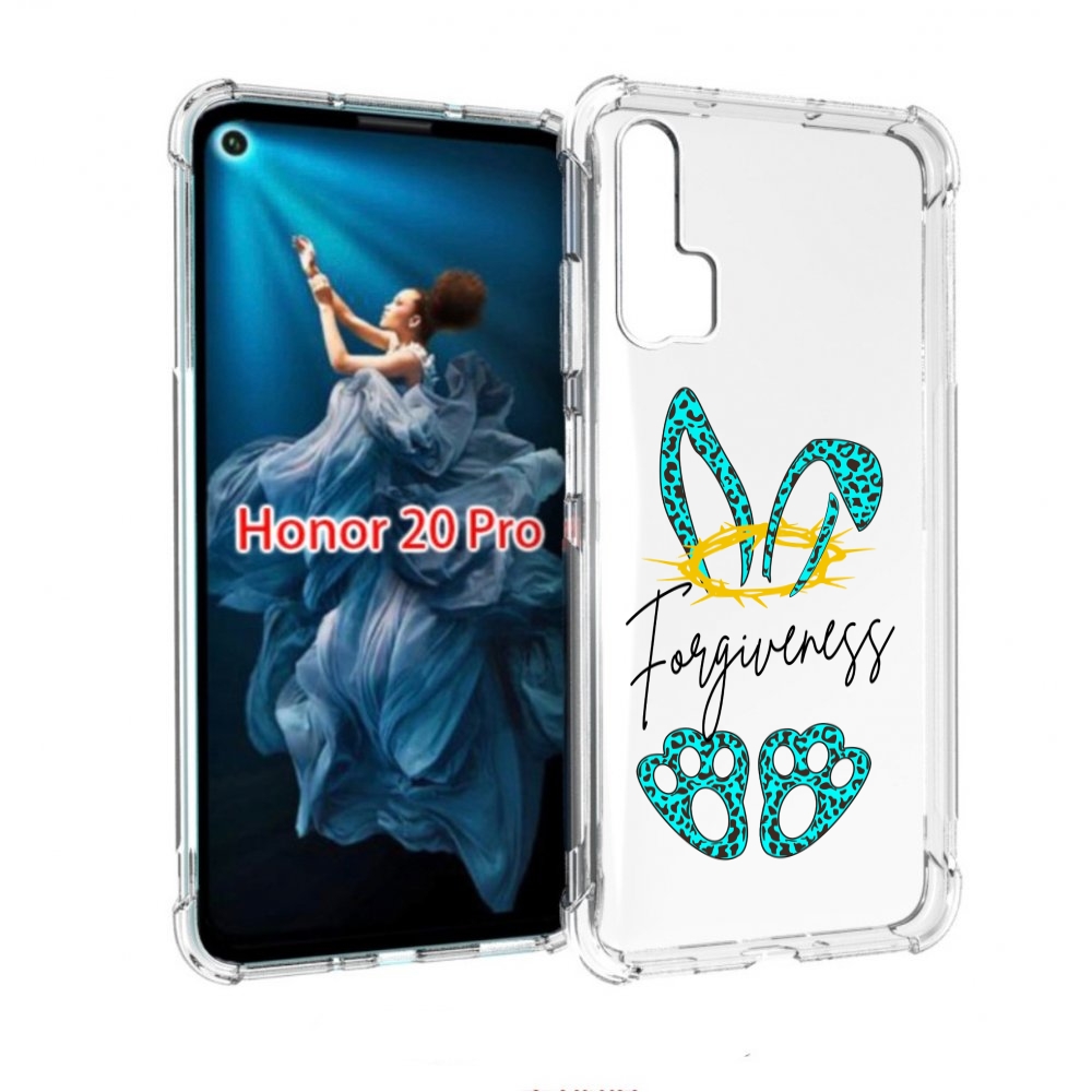 

Чехол бампер MyPads бирюзовое лапки и ушки женский для Honor 20, Прозрачный, Tocco