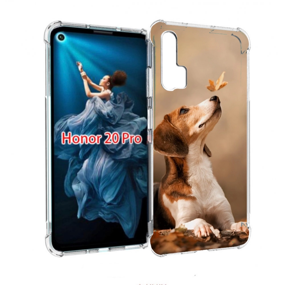 

Чехол бампер MyPads бигль-собака для Honor 20 Pro противоударный, Прозрачный, Tocco