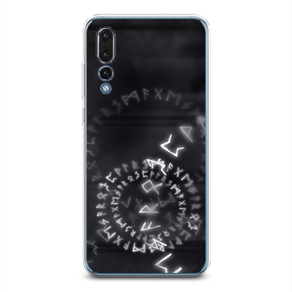 

Чехол на Huawei P20 Pro "Руны", Серый;черный, 65050-3