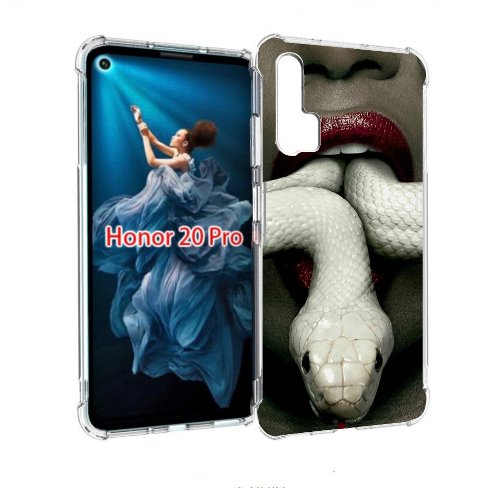 

Чехол бампер MyPads белая-змея для Honor 20 Pro противоударный, Прозрачный, Tocco