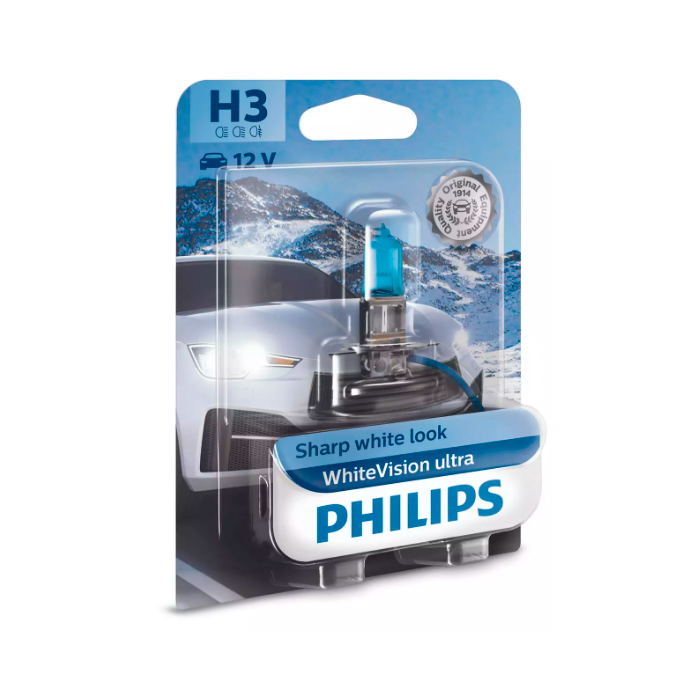 фото Лампа h3 whitevision ultra philips 12336wvub1