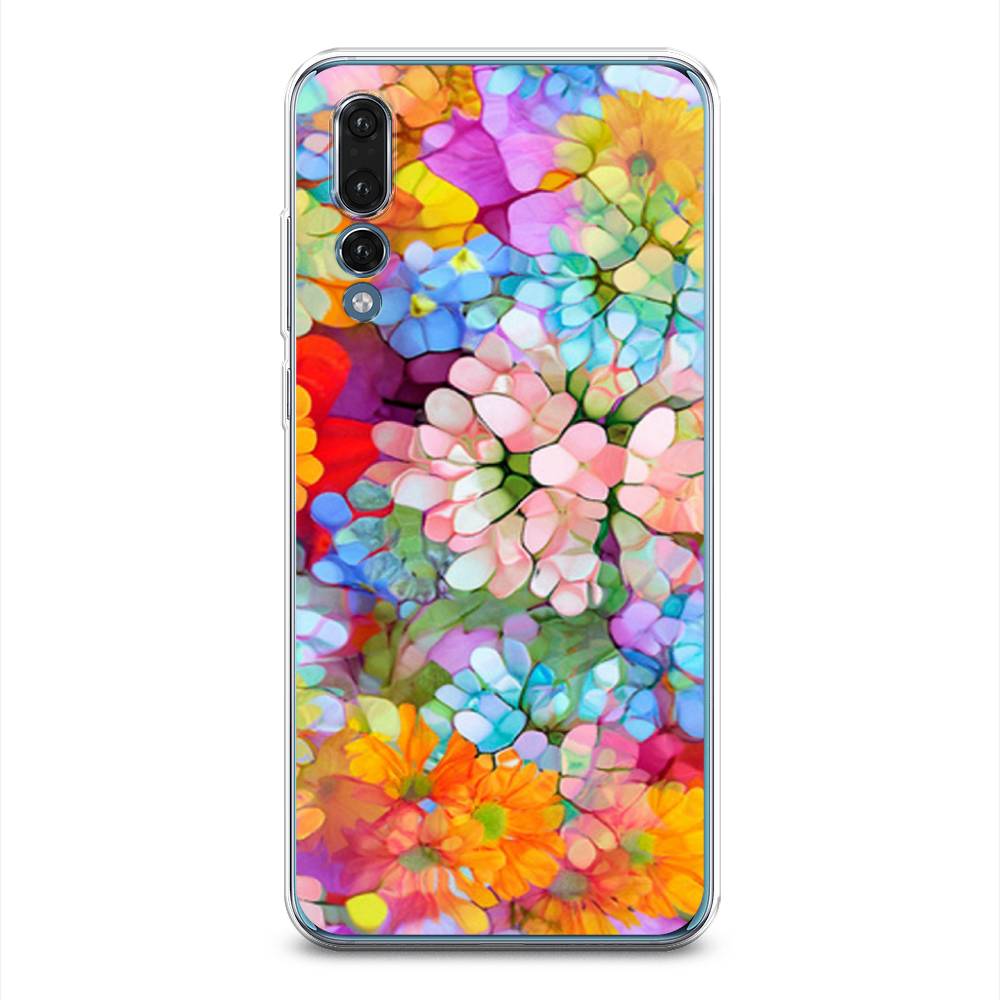 

Чехол на Huawei P20 Pro "Цветы витраж", Оранжевый;розовый;голубой, 65050-3