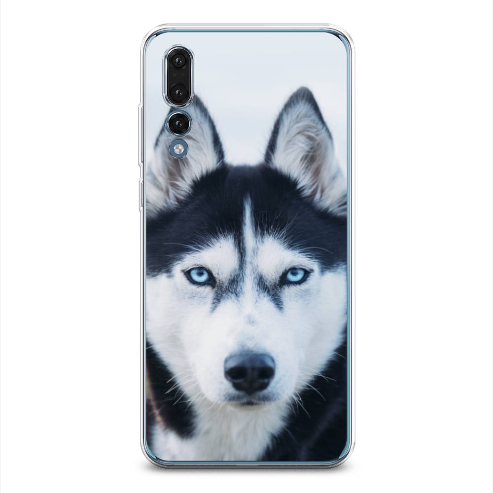

Чехол на Huawei P20 Pro "Хаски 2", Синий;белый, 65050-1