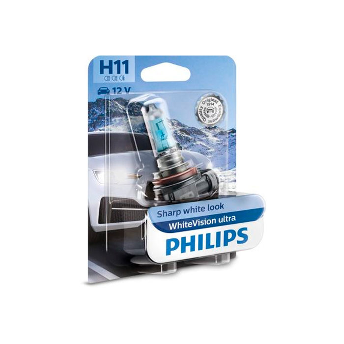 фото Лампа h11 whitevision ultra philips 12362wvub1