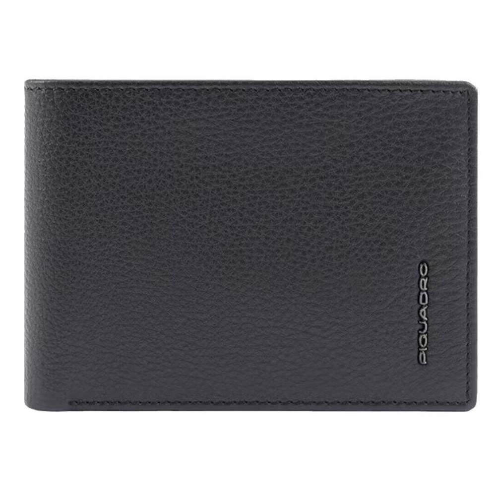 Портмоне мужское Piquadro Men's wallet with two dividers for banknotes, cred черное