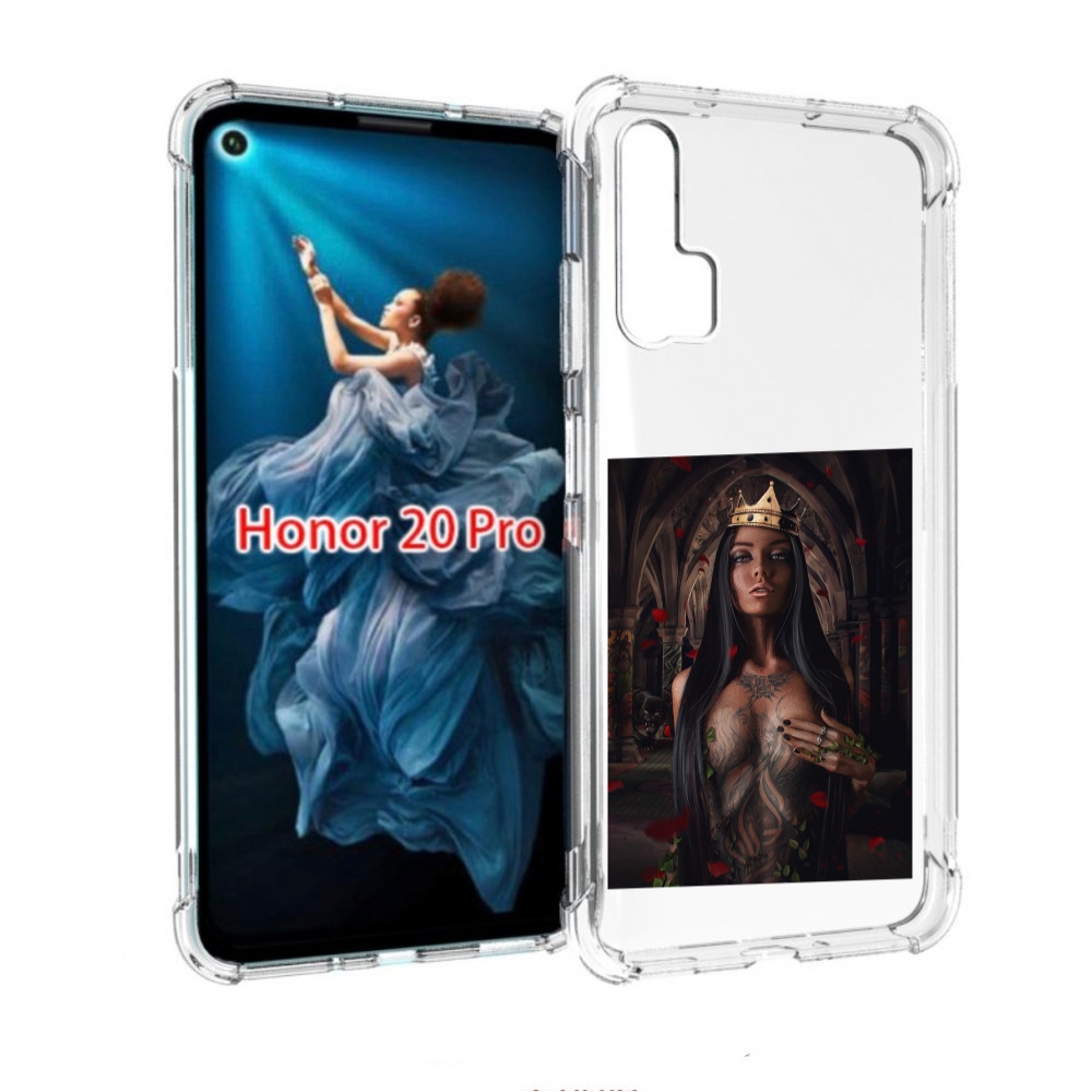 

Чехол бампер MyPads багровый-пик для Honor 20 Pro противоударный, Прозрачный, Tocco