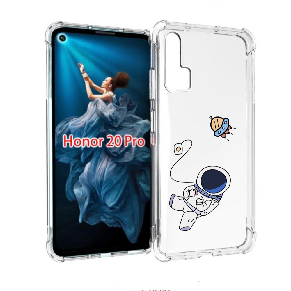 

Чехол бампер MyPads астронавт для Honor 20 Pro противоударный, Прозрачный, Tocco