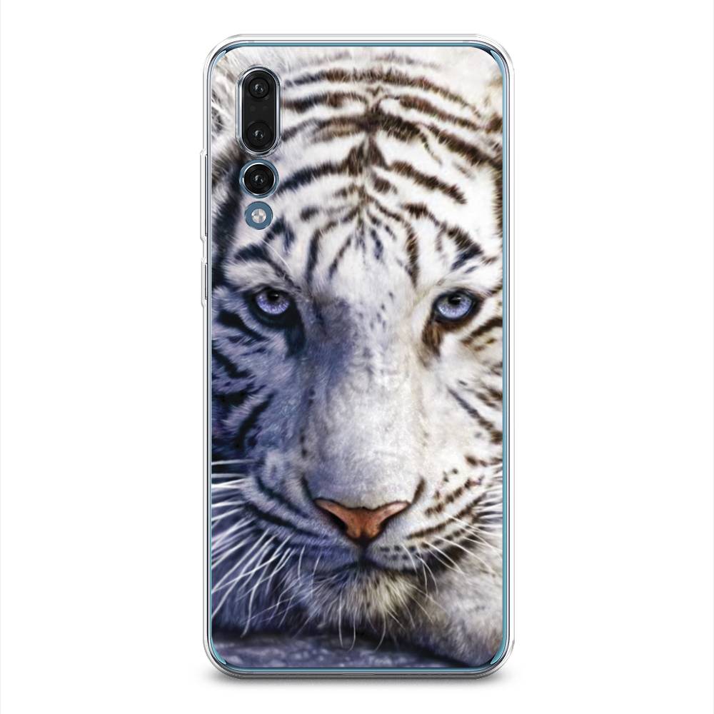 

Чехол на Huawei P20 Pro "Бенгальский тигр", Коричневый;белый, 65050-1