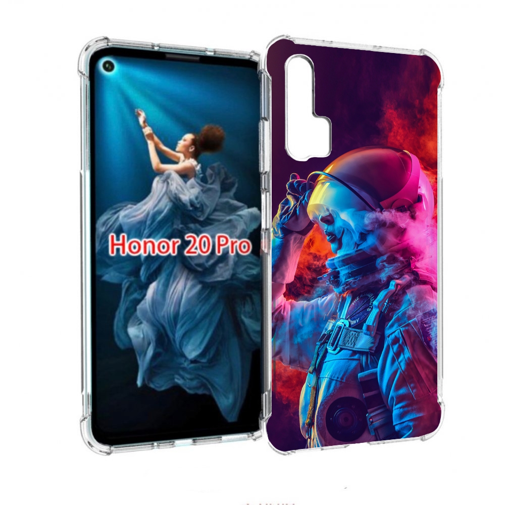 

Чехол бампер MyPads астронавт в дыму для Honor 20 Pro противоуда, Прозрачный, Tocco