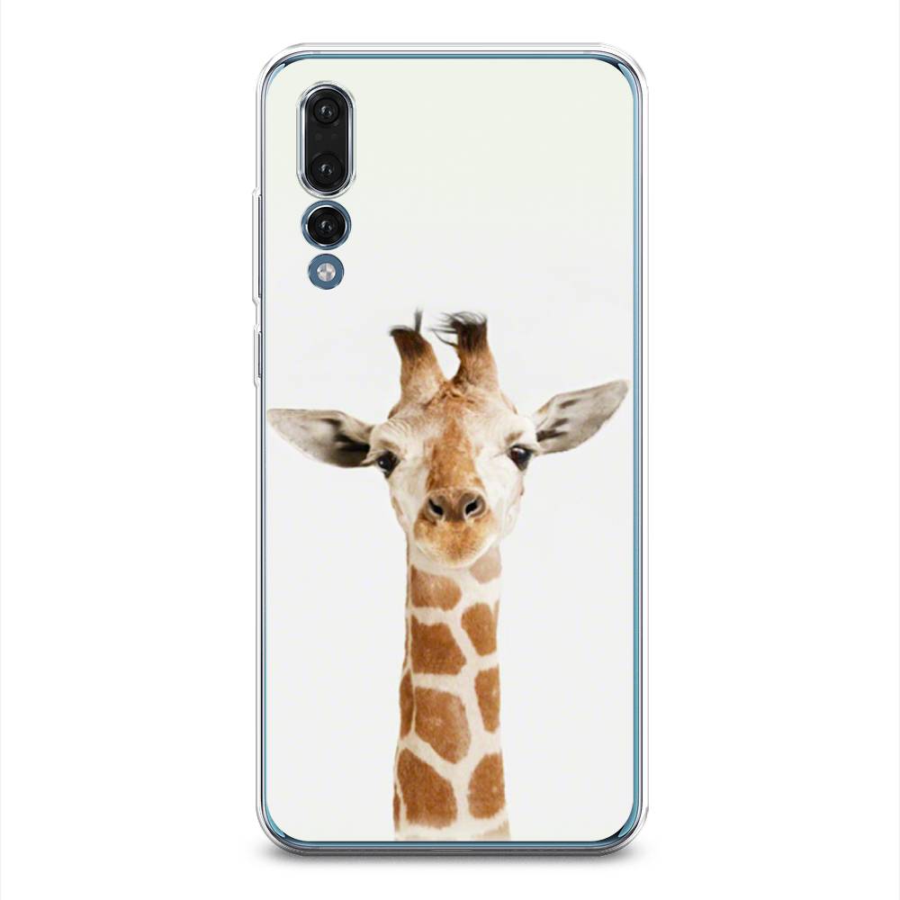 

Чехол на Huawei P20 Pro "Любопытный жираф", Бежевый;коричневый, 65050-1