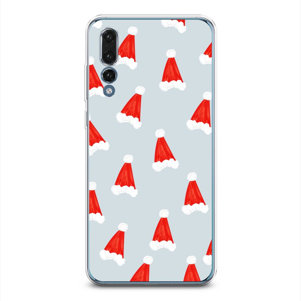 

Чехол на Huawei P20 Pro "Новогодние шапочки", Белый;красный;серый, 65050-5