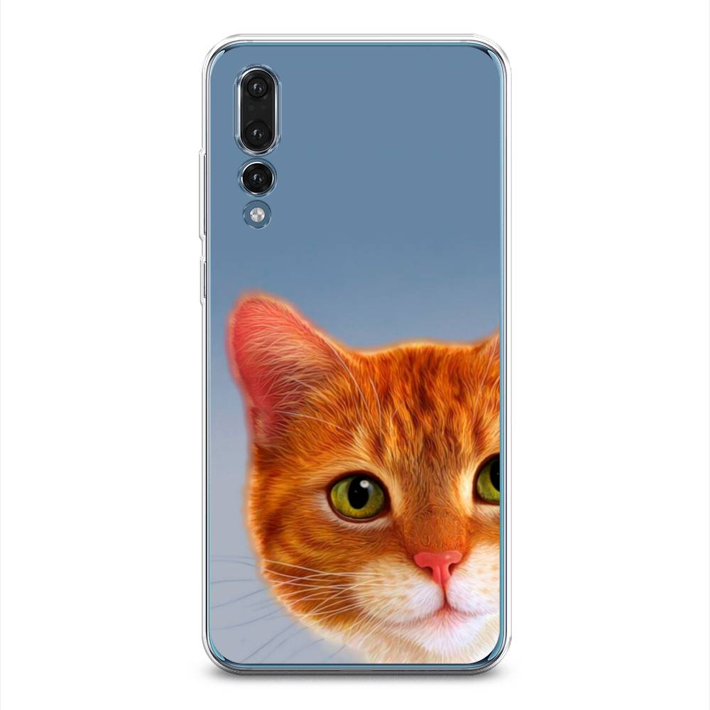 

Чехол на Huawei P20 Pro "Любопытный котик", Коричневый, 65050-1