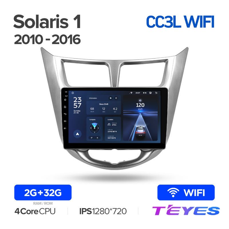 

Магнитола Teyes CC3L Wi-Fi 2/32 9" для Hyundai Solaris 1 2010-2016, CC3L Wi-Fi 2/32 9"