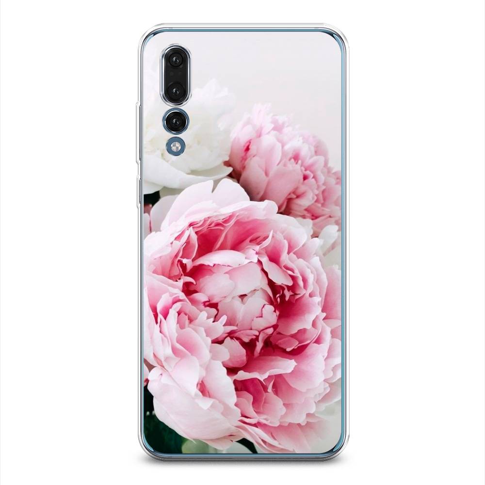 

Чехол на Huawei P20 Pro "Розовые и белые пионы", Розовый;белый, 65050-2
