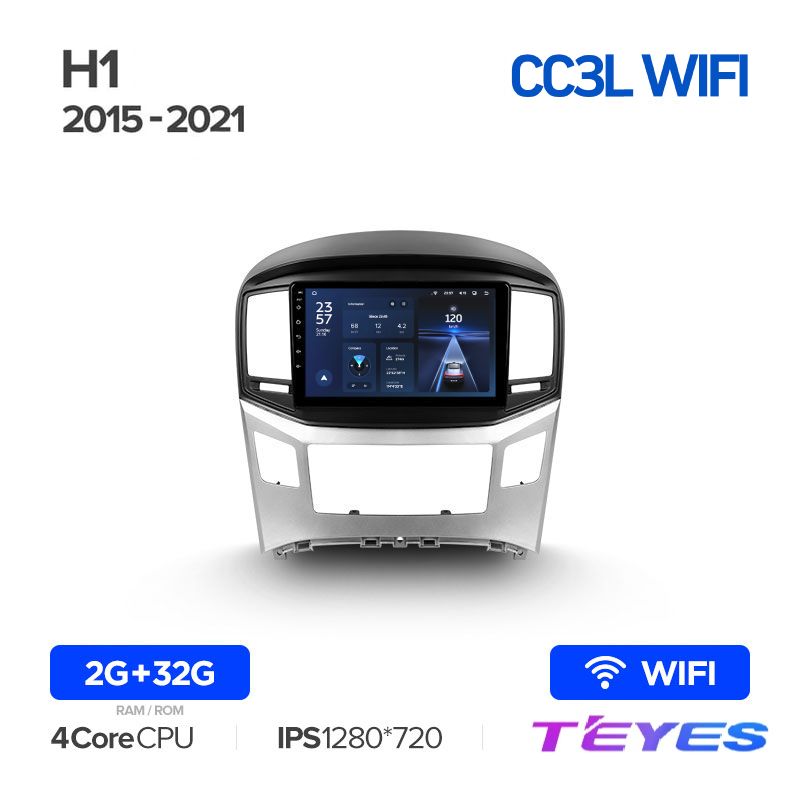 

Магнитола Teyes CC3L Wi-Fi 2/32 9" для Hyundai H1 II 2 TQ 2015-2021 (Тип F2), CC3L Wi-Fi 2/32 9"