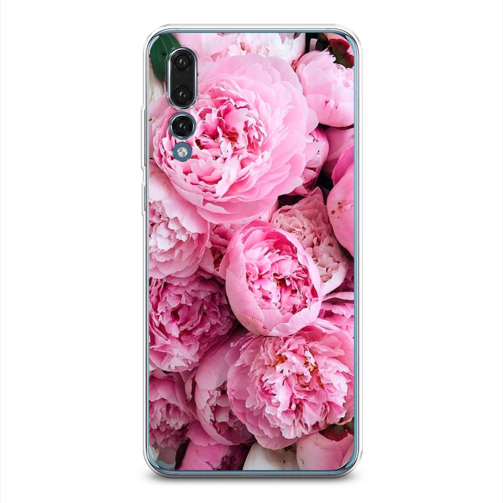 

Чехол на Huawei P20 Pro "Розовые пионы", Бежевый;розовый, 65050-2