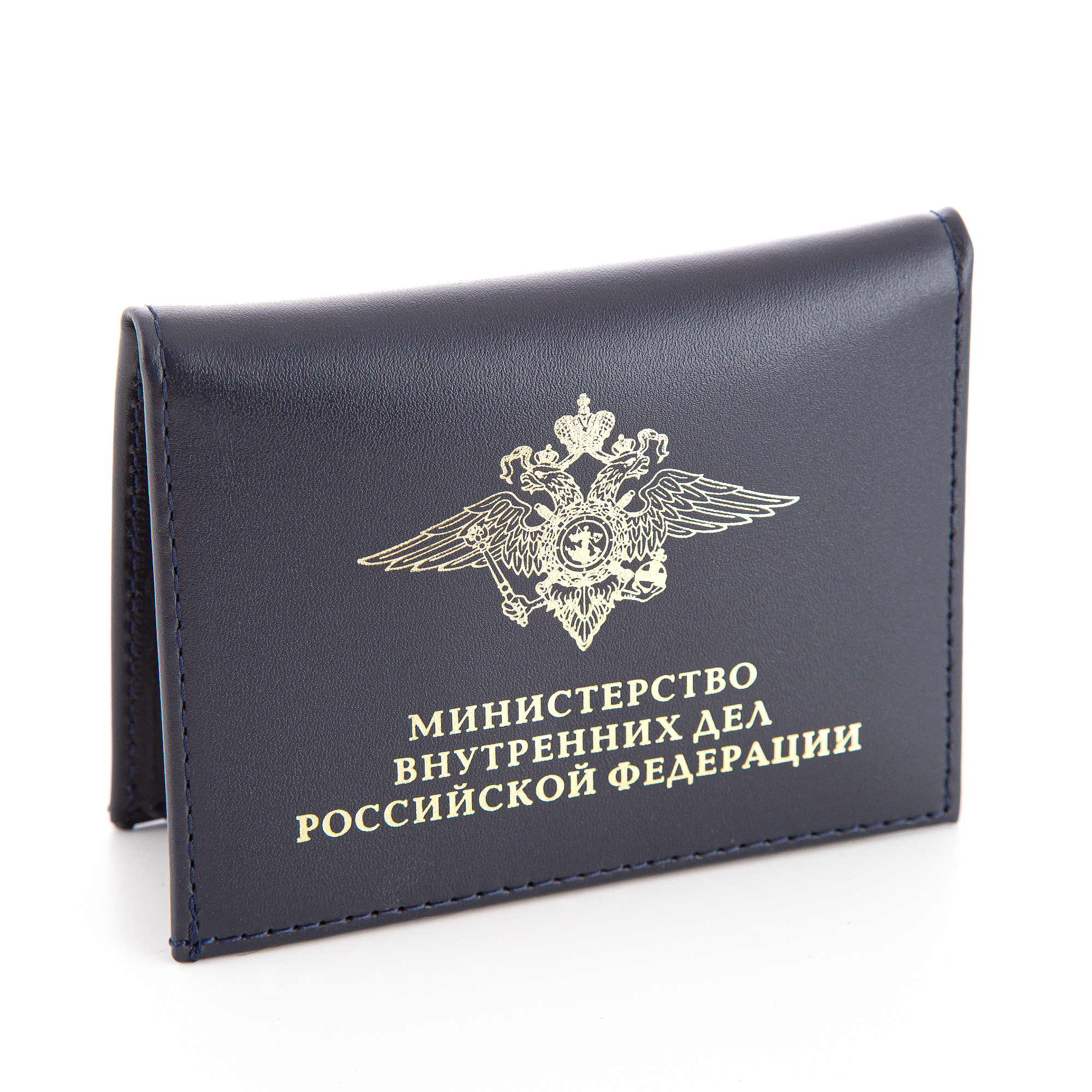 

Обложка для удостоверения мужская Лубянка МВД с жетоном синяя, Синий, МВД с жетоном