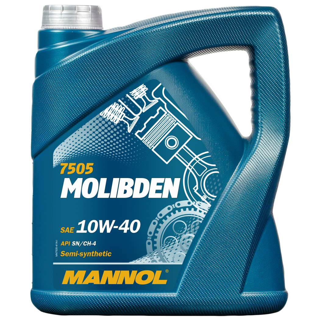 Моторное масло Mannol полусинтетическое Molibden Benzin 10W40 4л