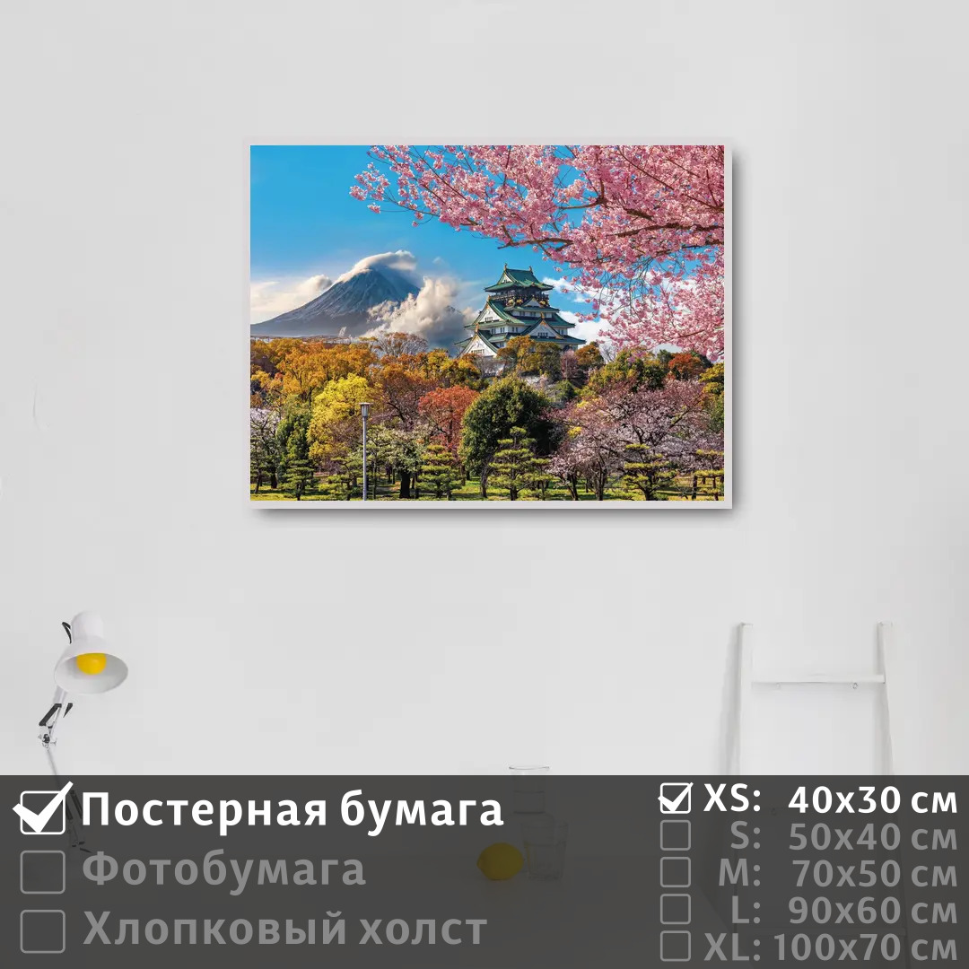 

Постер на стену ПолиЦентр Розовая японская сакура 40х30 см, РозоваяЯпонскаяСакура