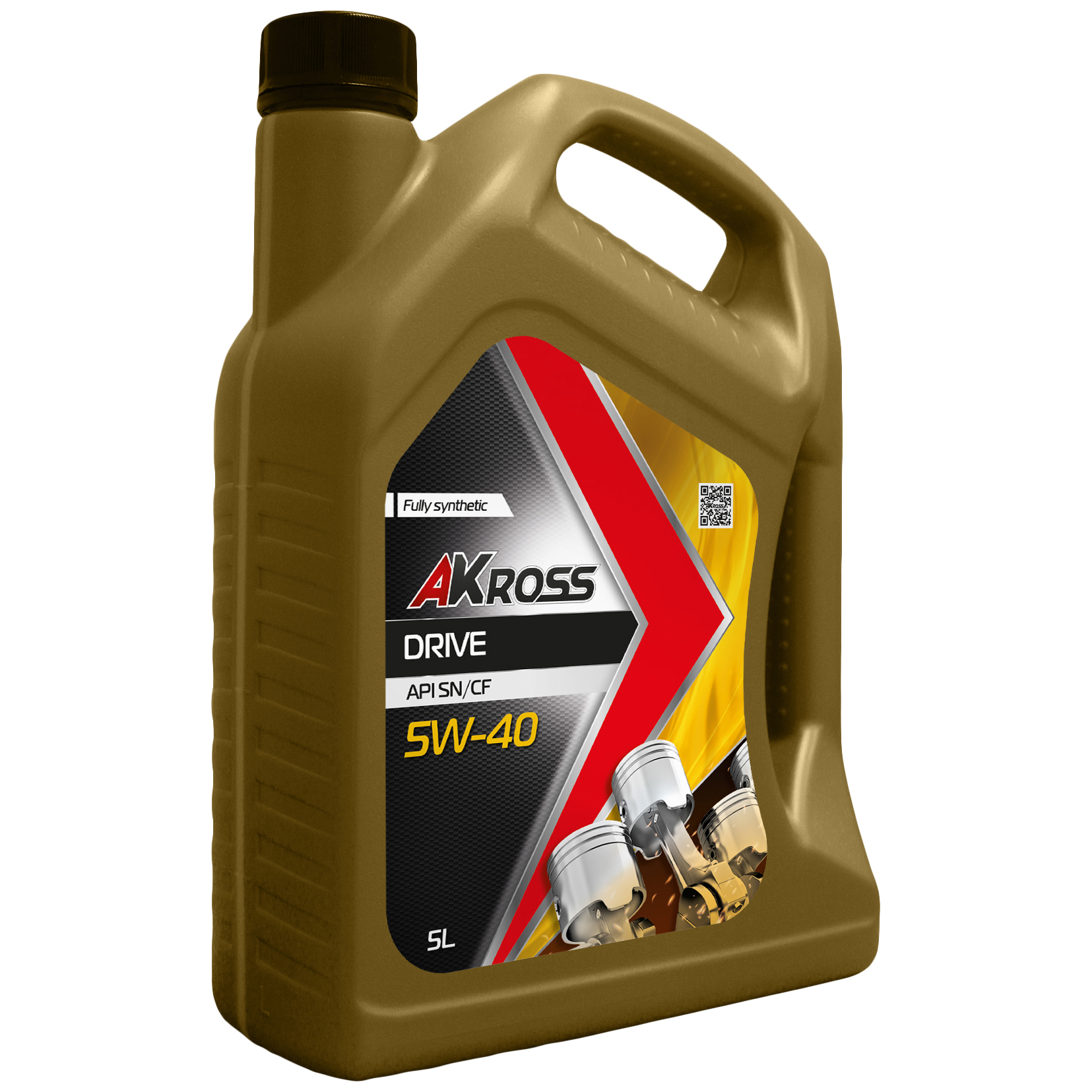 Моторное масло Akross  DRIVE SN/CF синтетическое 5W40 5л