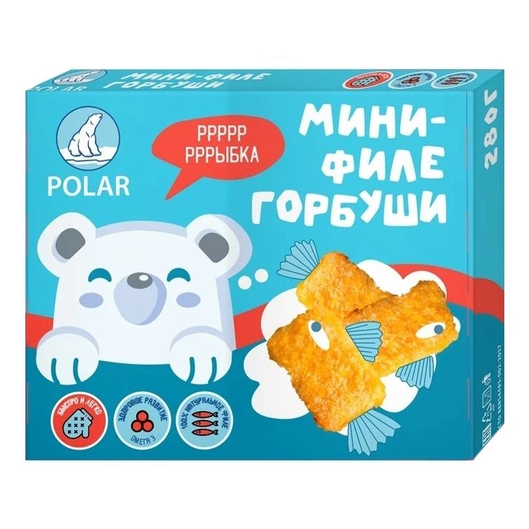 

Мини-филе Polar Медвежонок из горбуши в панировке замороженное 280 г