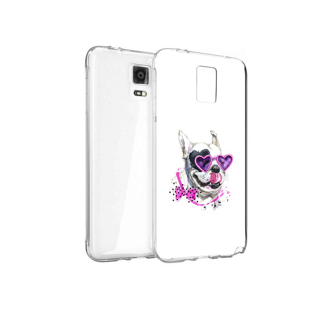 

Чехол MyPads Tocco для Samsung Galaxy Note 4 акварельный пёс, Прозрачный, Tocco