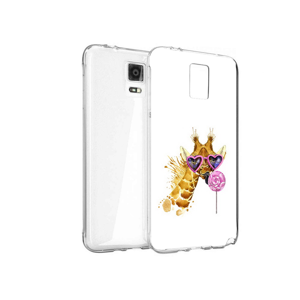 

Чехол MyPads Tocco для Samsung Galaxy Note 4 акварельный жираф, Прозрачный, Tocco