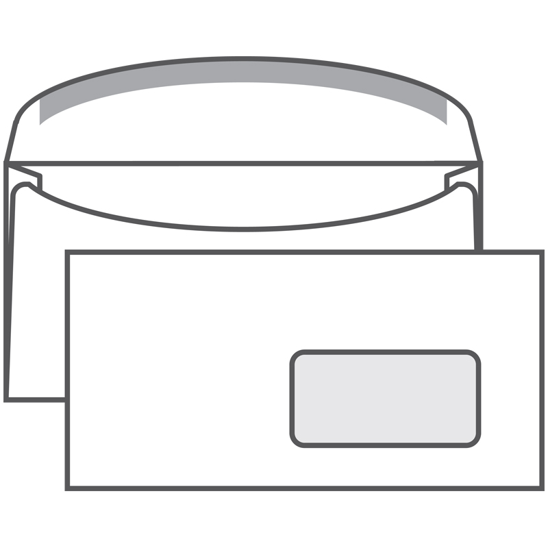 Конверт С65, Ряжская печатная фабрика, 114*229мм, б/подсказа, с прав. окном,
