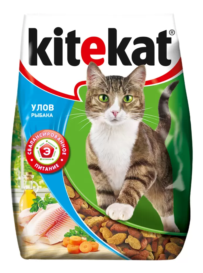 

Сухой корм для кошек KITEKAT УЛОВ РЫБАКА, 2 шт по 0,35 кг