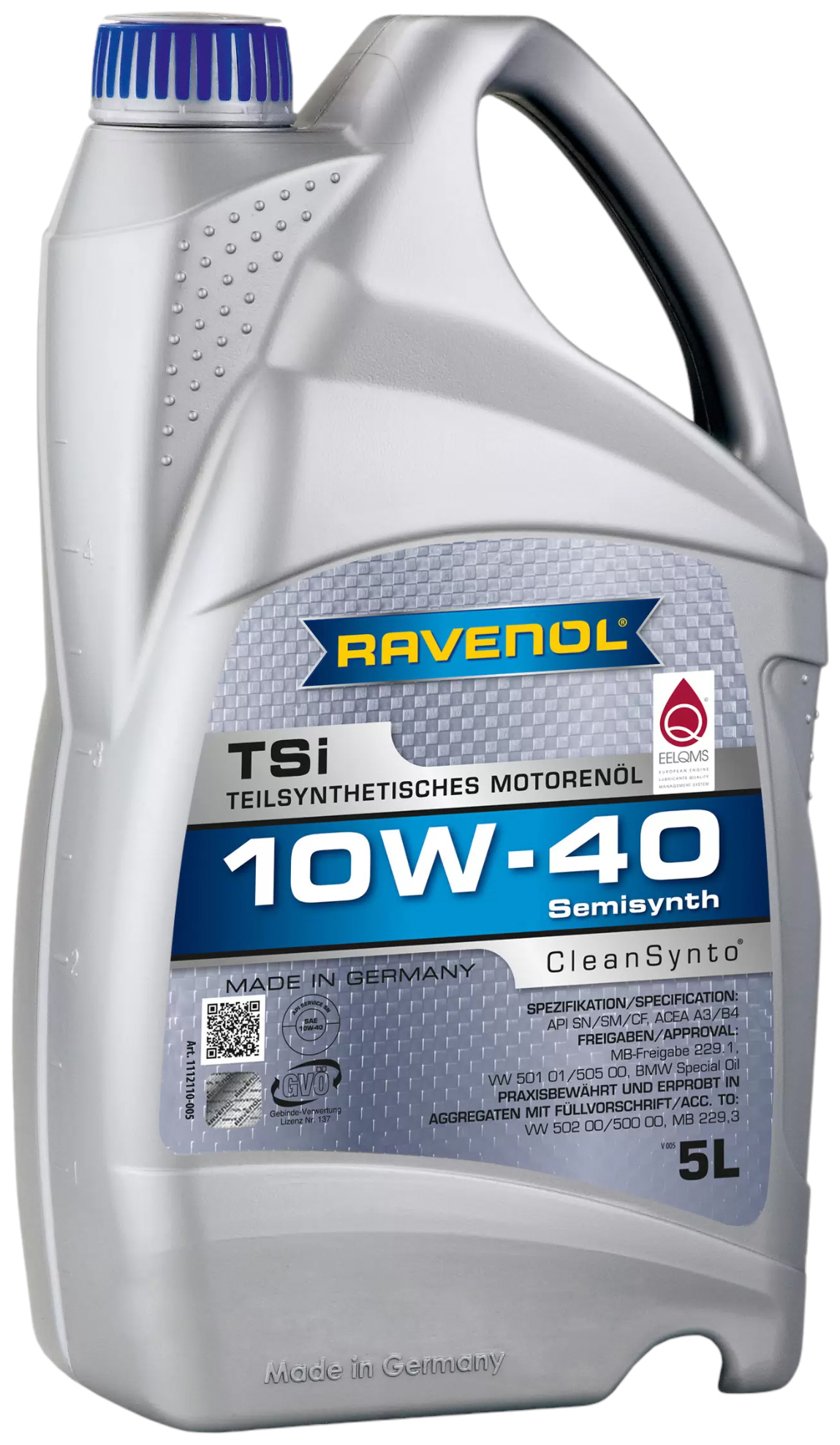 

Моторное масло Ravenol полусинтетическое 10W40 Sm/Sn A3/B4 5л