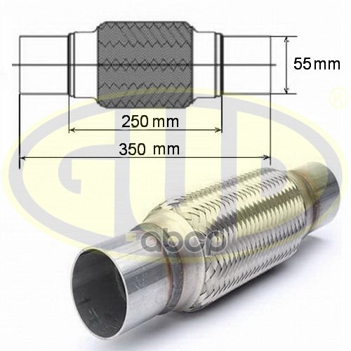 

GUD Гофра глушителя с фланцами 55x250