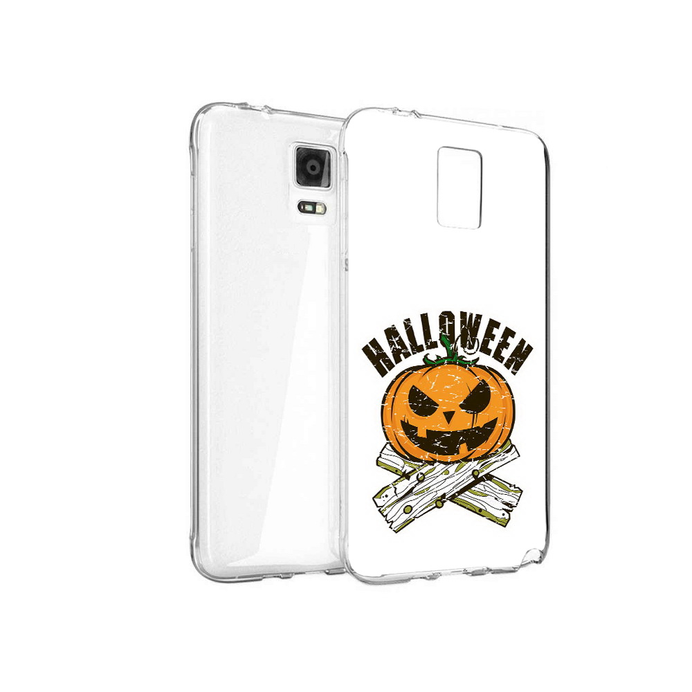 

Чехол MyPads Tocco для Samsung Galaxy Note 4 Хэллоуин доски тыква, Прозрачный, Tocco