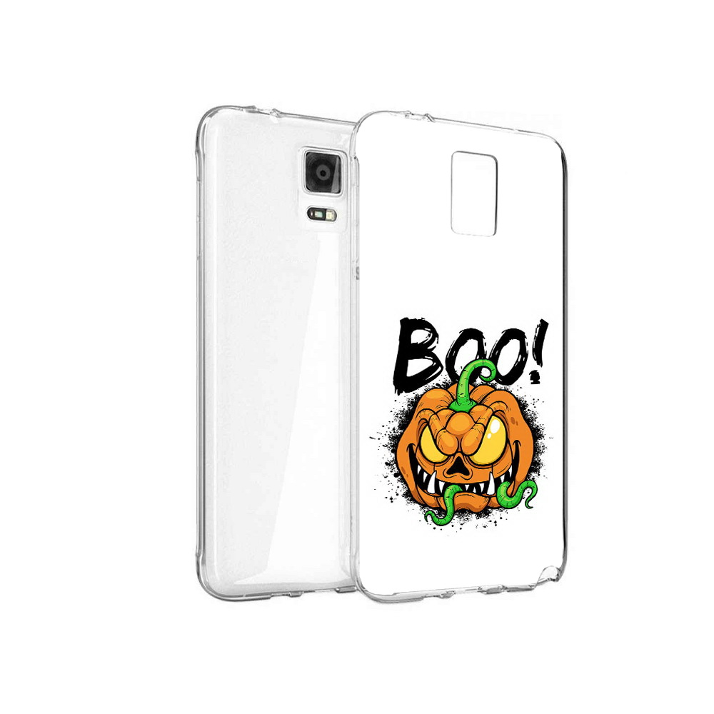 

Чехол MyPads Tocco для Samsung Galaxy Note 4 Хэллоуин бу, Прозрачный, Tocco