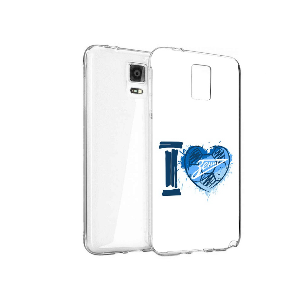 

Чехол MyPads Tocco для Samsung Galaxy Note 4 ФК я люблю зенит, Прозрачный, Tocco
