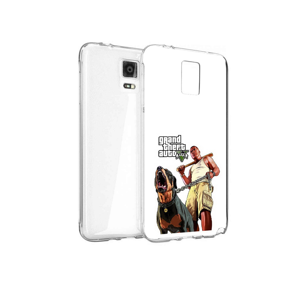 

Чехол MyPads Tocco для Samsung Galaxy Note 4 GTA грозная собака, Прозрачный, Tocco