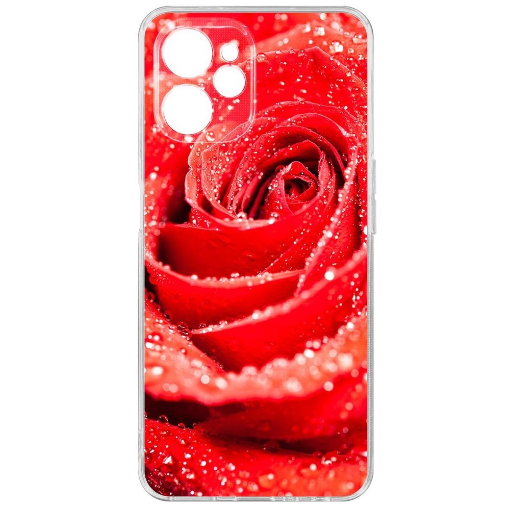 

Чехол Роза для Realme 10 5G, Прозрачный