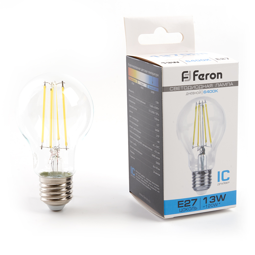 

Лампочка светодиодная FERON LB-613, 13Вт E27 230V 10 шт, 48283, LB-613
