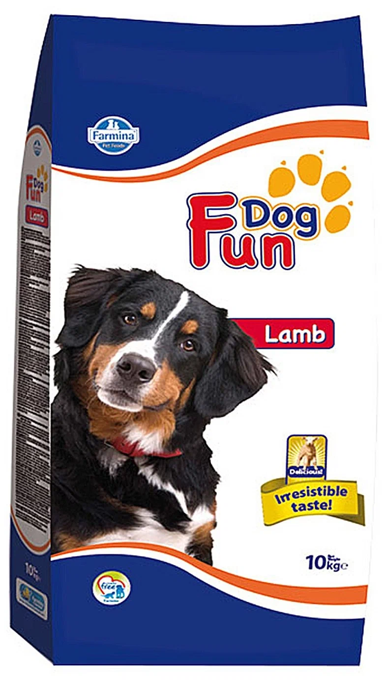 

Сухой корм для собак FUN DOG с ягненком, 2 шт по 10 кг