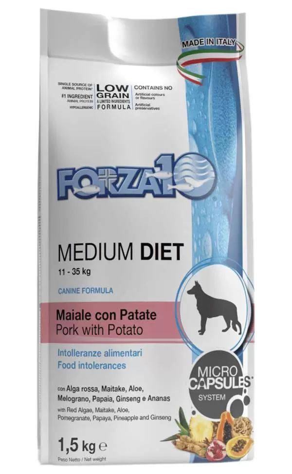Сухой корм для собак Forza10 со свининой и картофелем, 1,5 кг